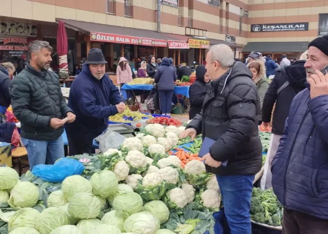 Edirne Keşan’da pazar esnafının sorunları yerinde dinlendi